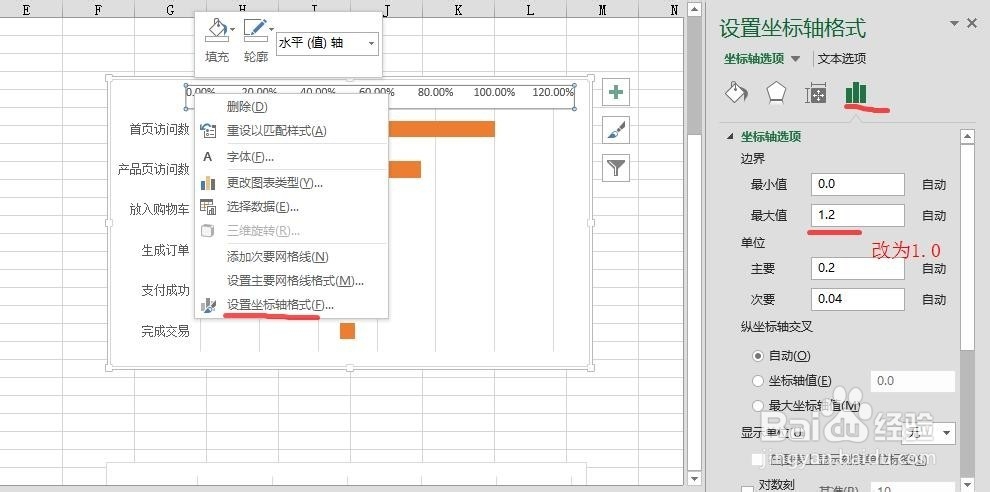 excel 2013 如何画漏斗图