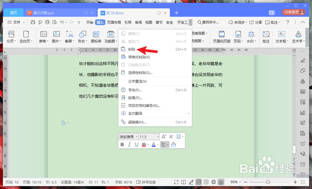 怎么复制word文档一整页