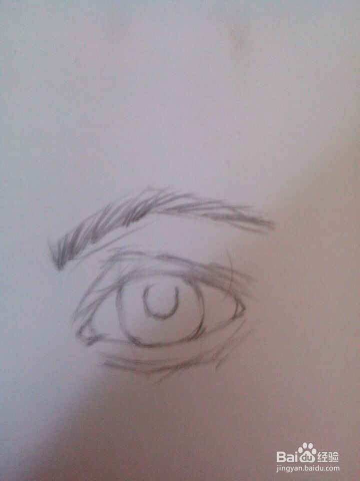眼睛的素描快速绘画