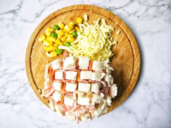 培根芝士烤馒头