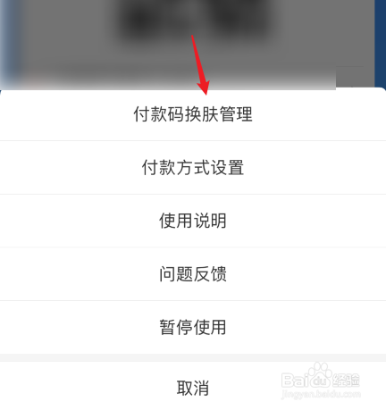 支付宝付款码皮肤怎么删除