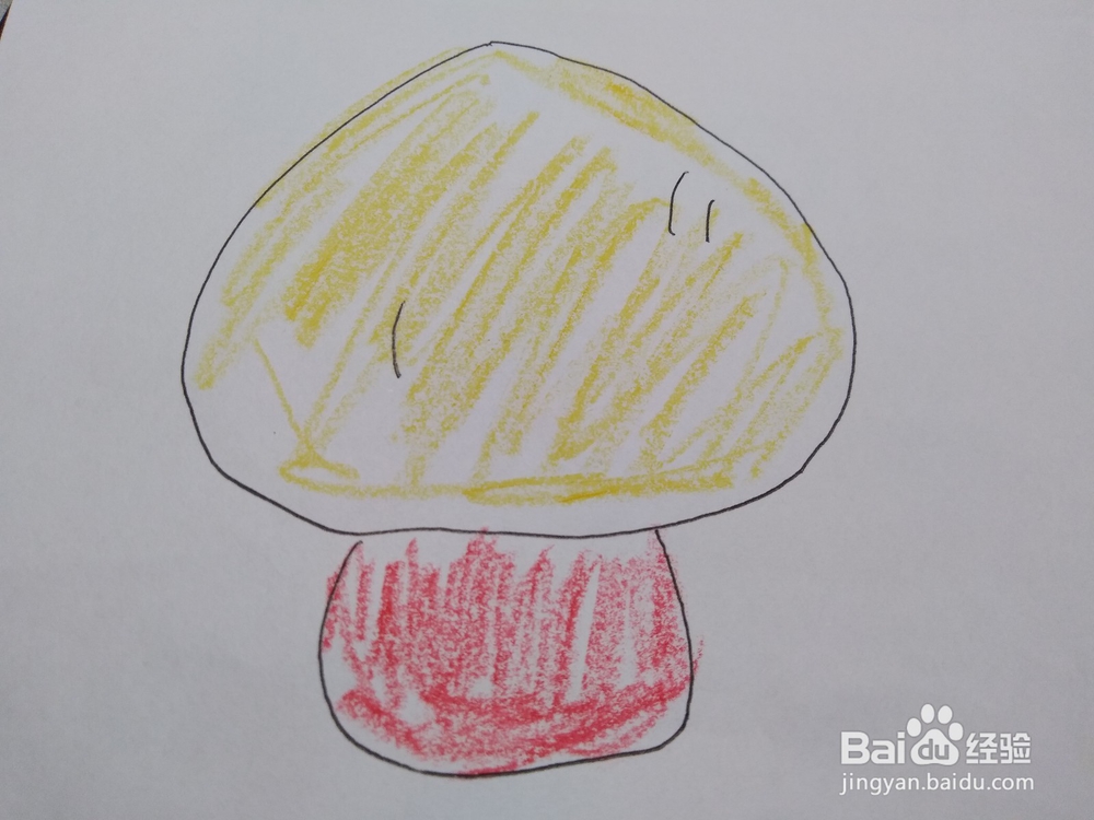 教你怎样画一个可爱的小蘑菇206