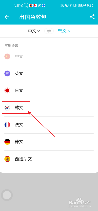 有道翻译如何查看出国急救包