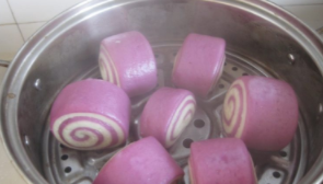 紫薯双色卷的做法