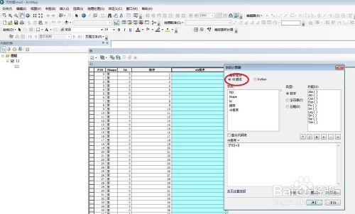 arcgis字段计算器自动编号的两种方法Python、VB