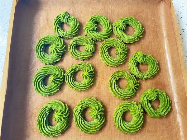 抹茶圣诞花环曲奇