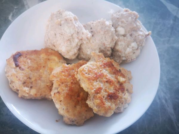 减脂香菇虾肉豆腐饼