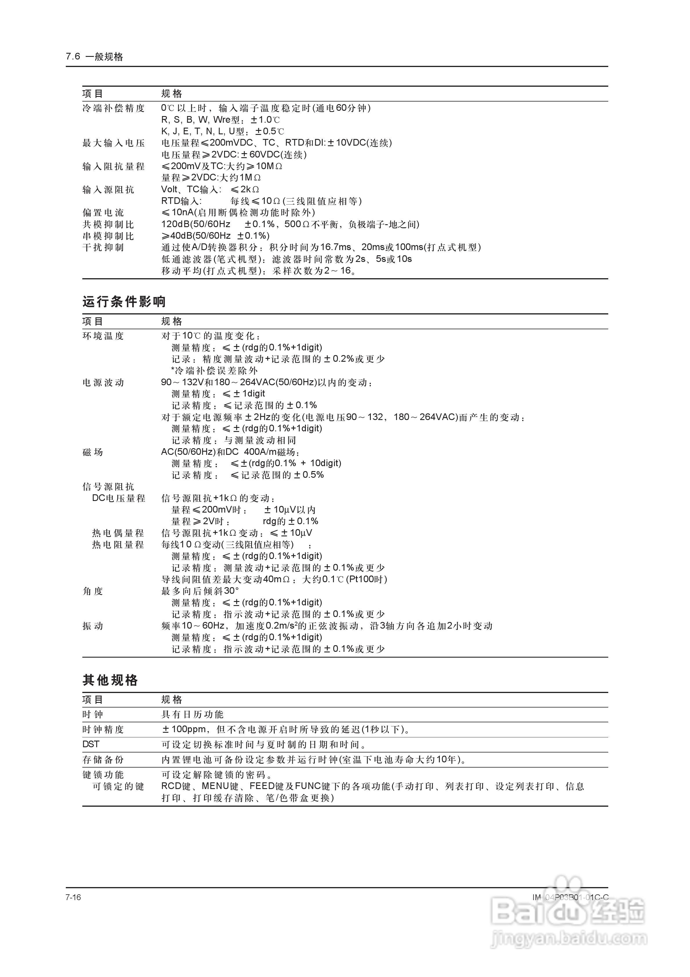 YOKOGAWA SR10001有纸记录仪使用说明书:[13]