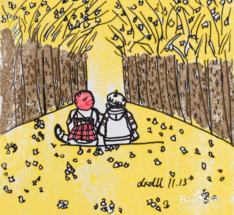 茉莉蜡笔手绘之好朋友