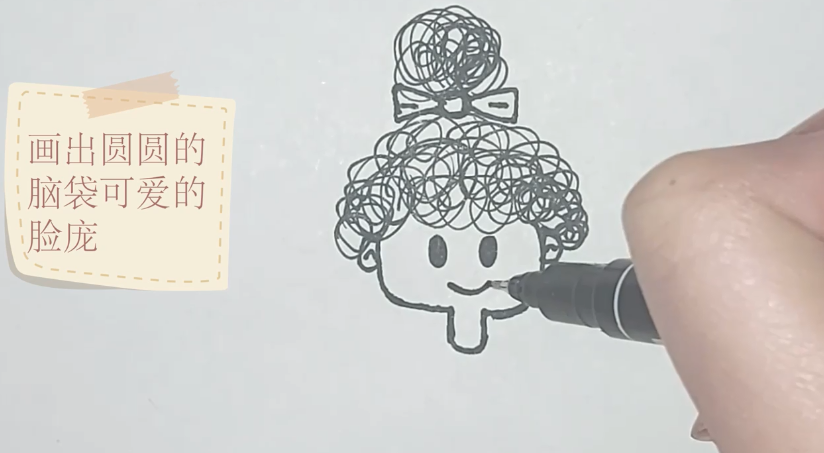 如何画小女孩简笔画