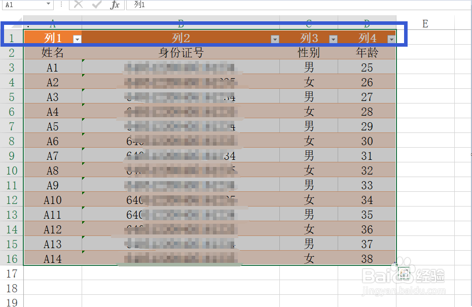 Excel怎么将表格样式中部分效果应用到数据表中