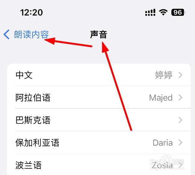 iPhone如何设置朗读内容的声音为波兰语