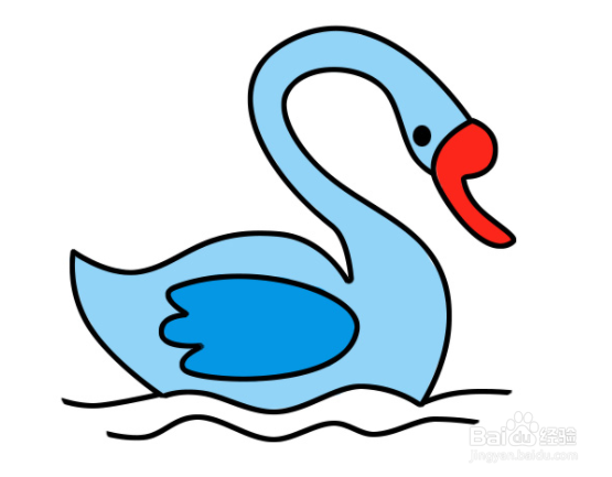 天鹅简笔画的画法步骤