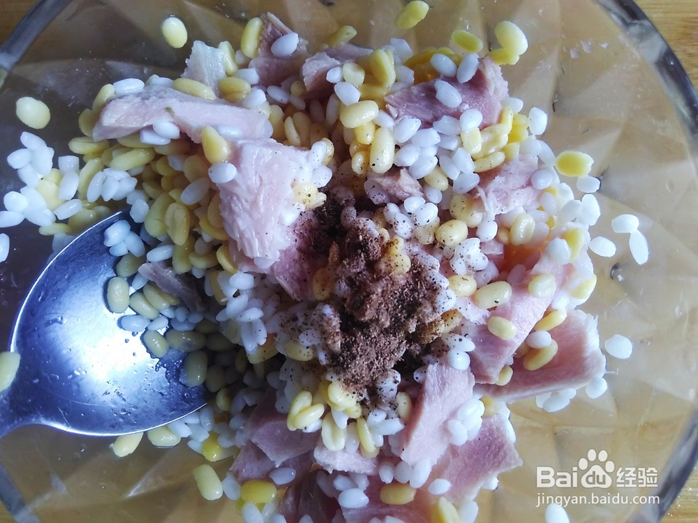 糯米腊肉镶苦瓜的做法