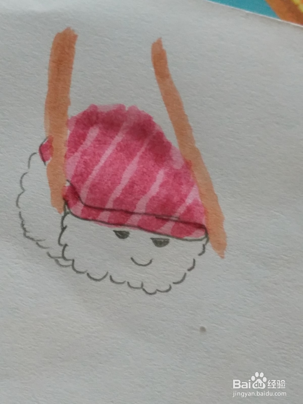 如何用水粉画 画出一个寿司表情包!