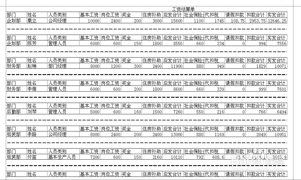 excel中如何制作工资条