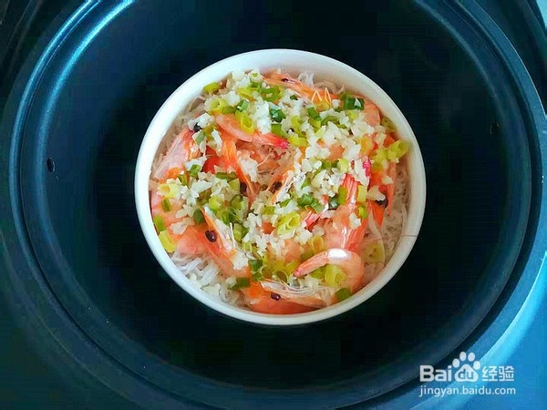 家常菜-蒜蓉米粉蒸虾