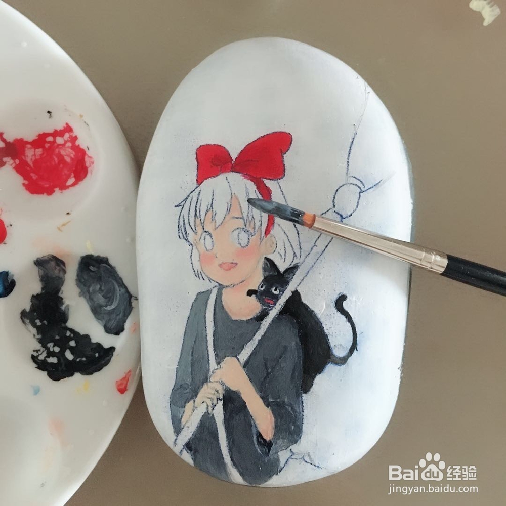 怎么画石头画魔女宅急便