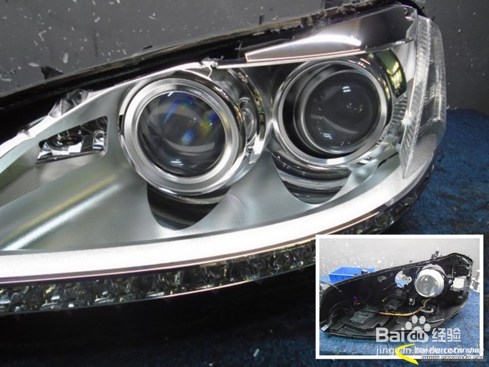 百万豪车奔驰S350灯光升级原装进口海拉5透镜