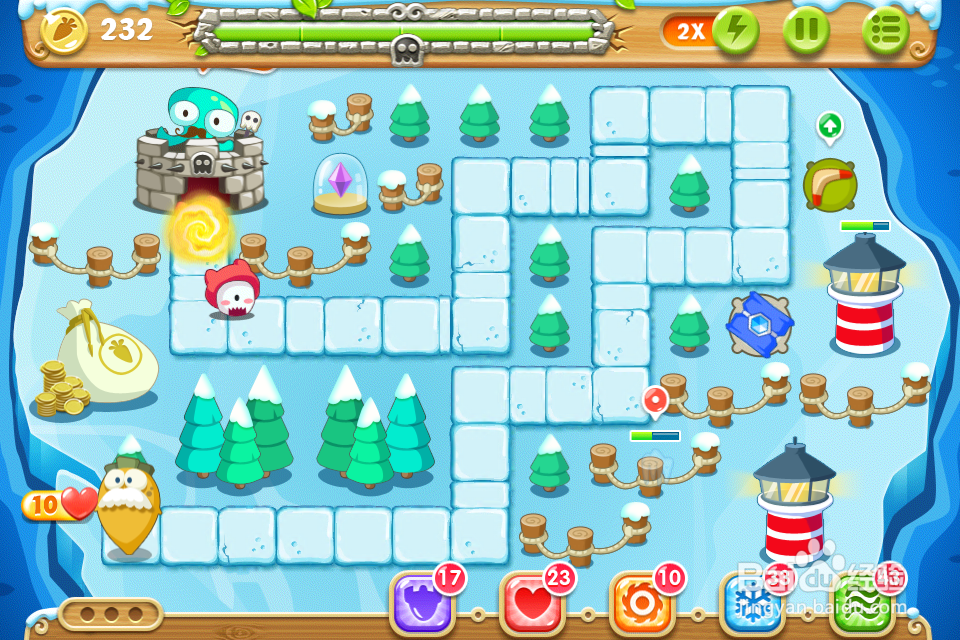 保卫萝卜2第103关金萝卜钻石图文攻略