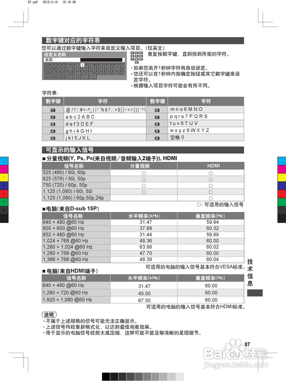 松下TH-P50ST50C等离子彩电使用说明书:[9]