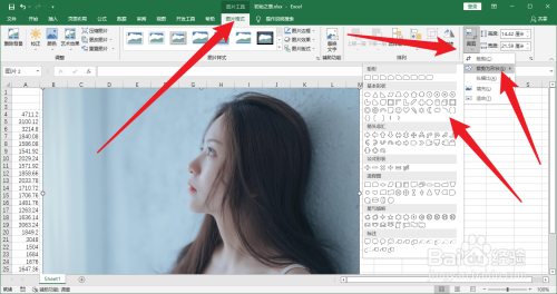 怎么在Excel中裁剪任意形状照片
