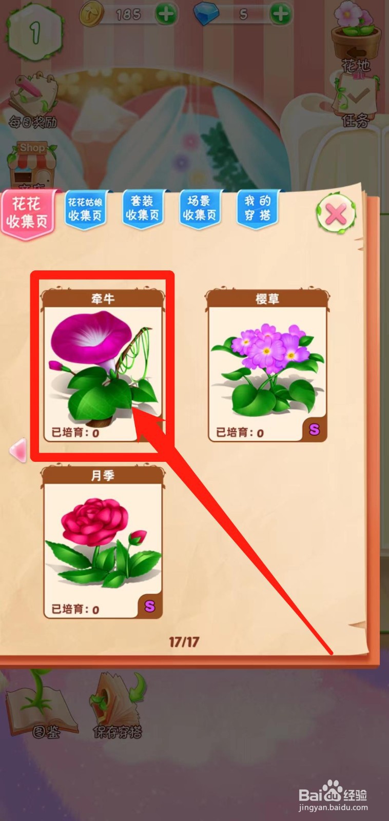 花花姑娘之魔法花园如何查看牵牛生长速度