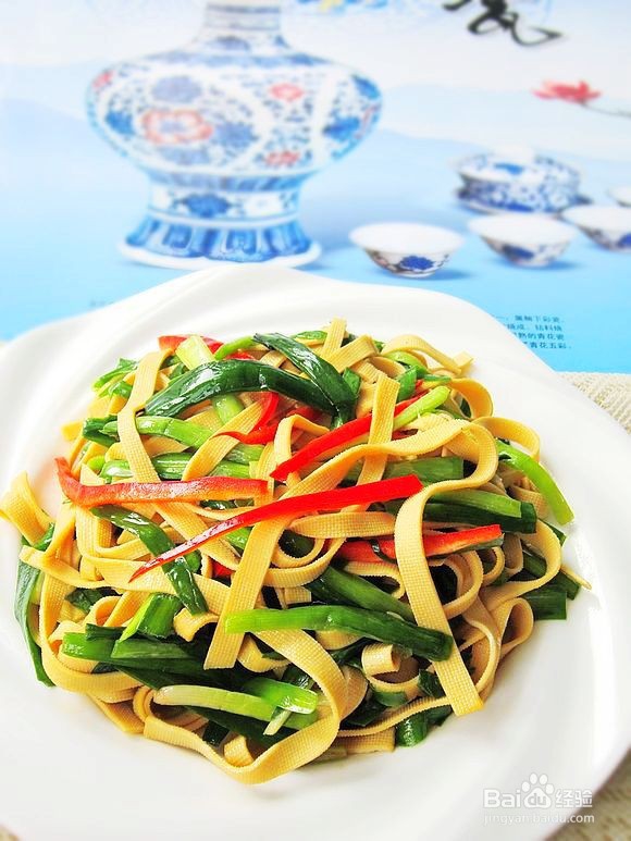 蚝油韭菜炒豆皮