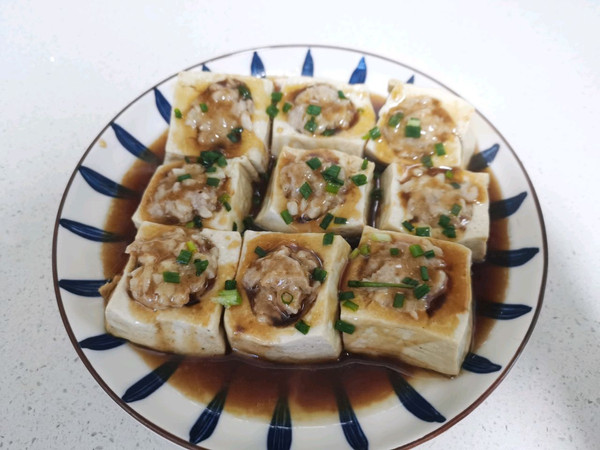 荸荠肉沫酿豆腐