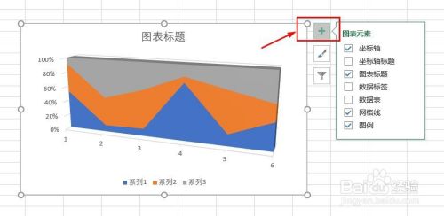 Excel数据表如何插入三维百分比堆积面积图