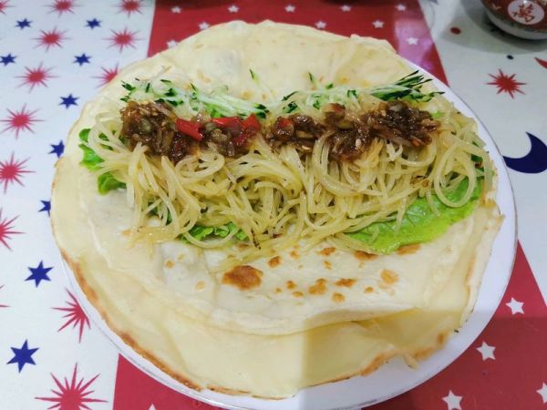 蒜蓉蔬菜卷煎饼
