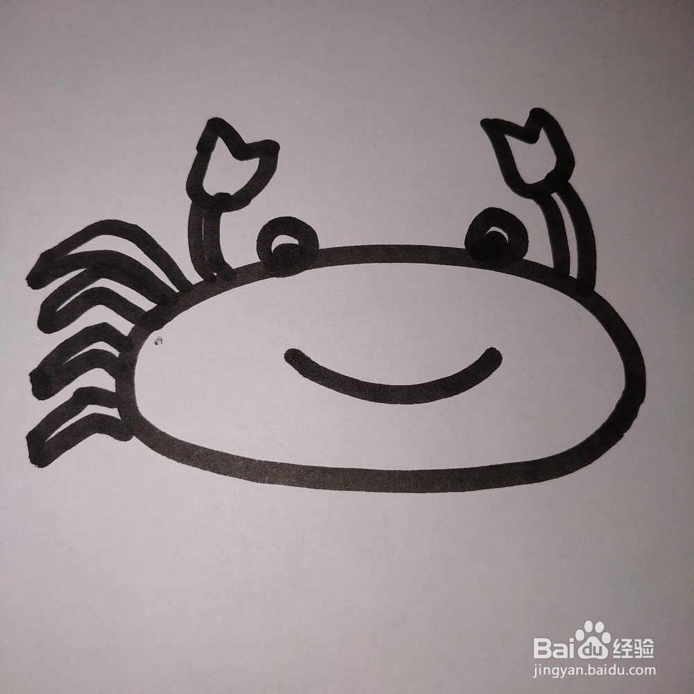 螃蟹的简笔画技法（二）