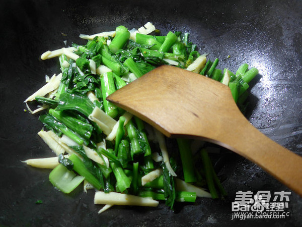冬笋炒油菜蕻
