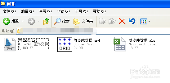 在surfer中绘制等高线图，并导入到CAD中