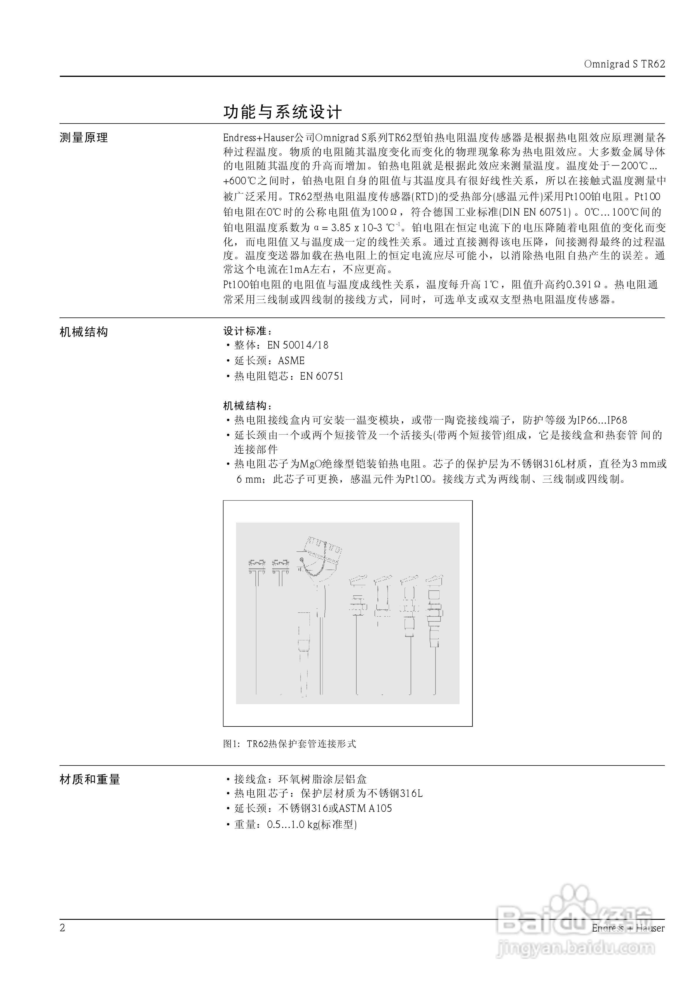 Omnigrad S TR62 防爆型铠装热电阻说明书:[1]