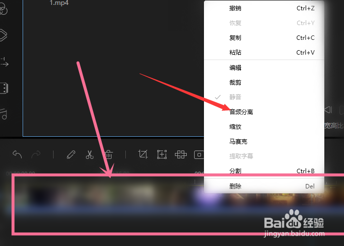 视频编辑王怎么去除视频的原声