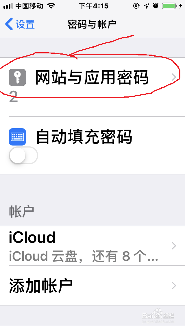 苹果手机查看、设置网站与应用密码详细教程