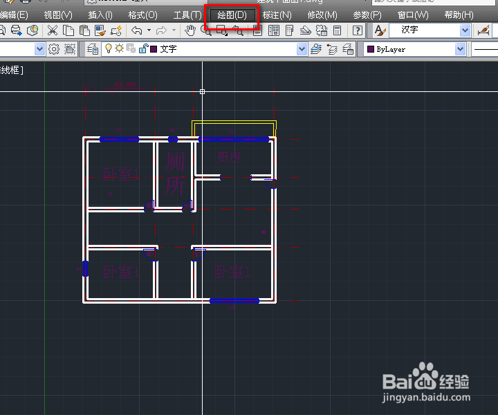 cad中绘制建筑平面图的门窗表