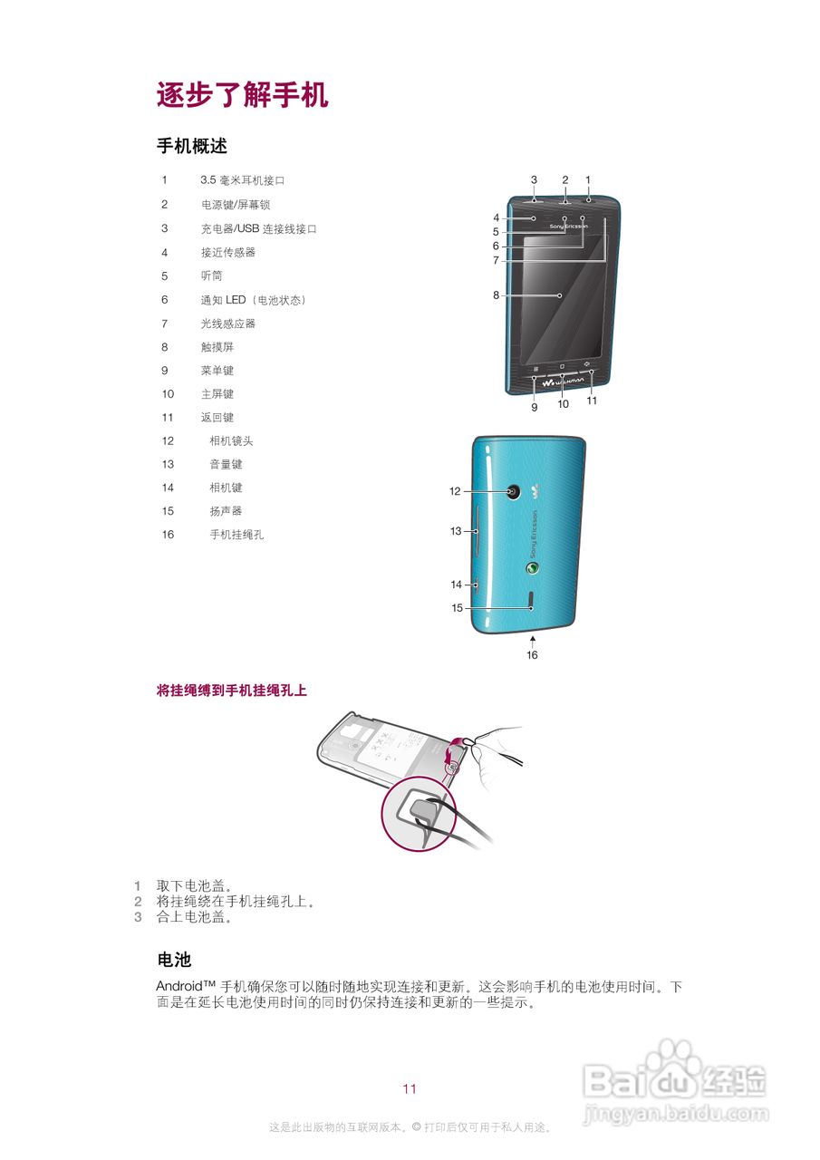 索尼爱立信E16i手机使用说明书:[2]