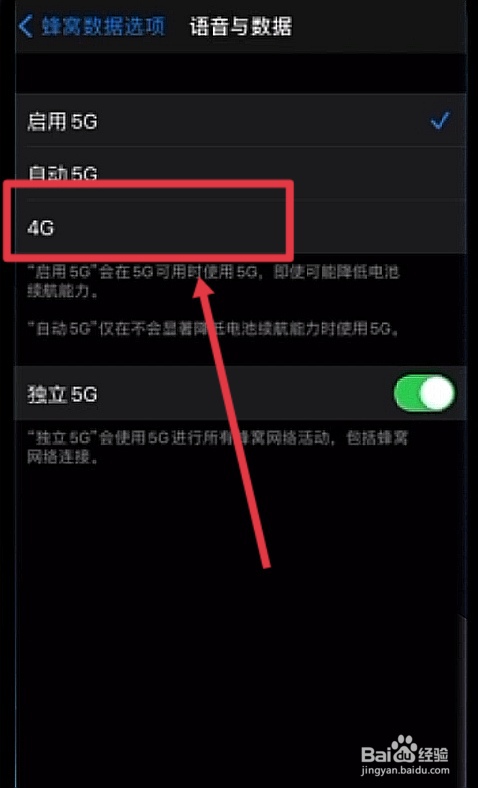 手机怎么关5g网