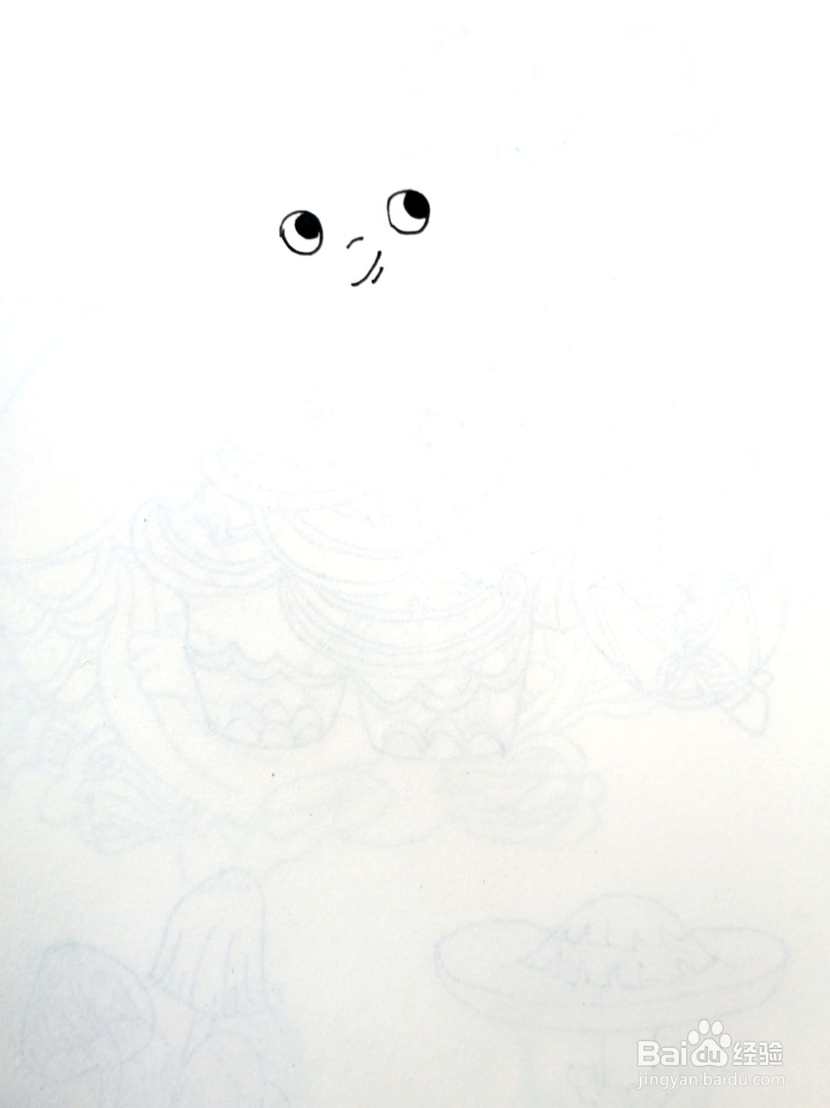 戴着草帽的女孩儿线描画怎么画