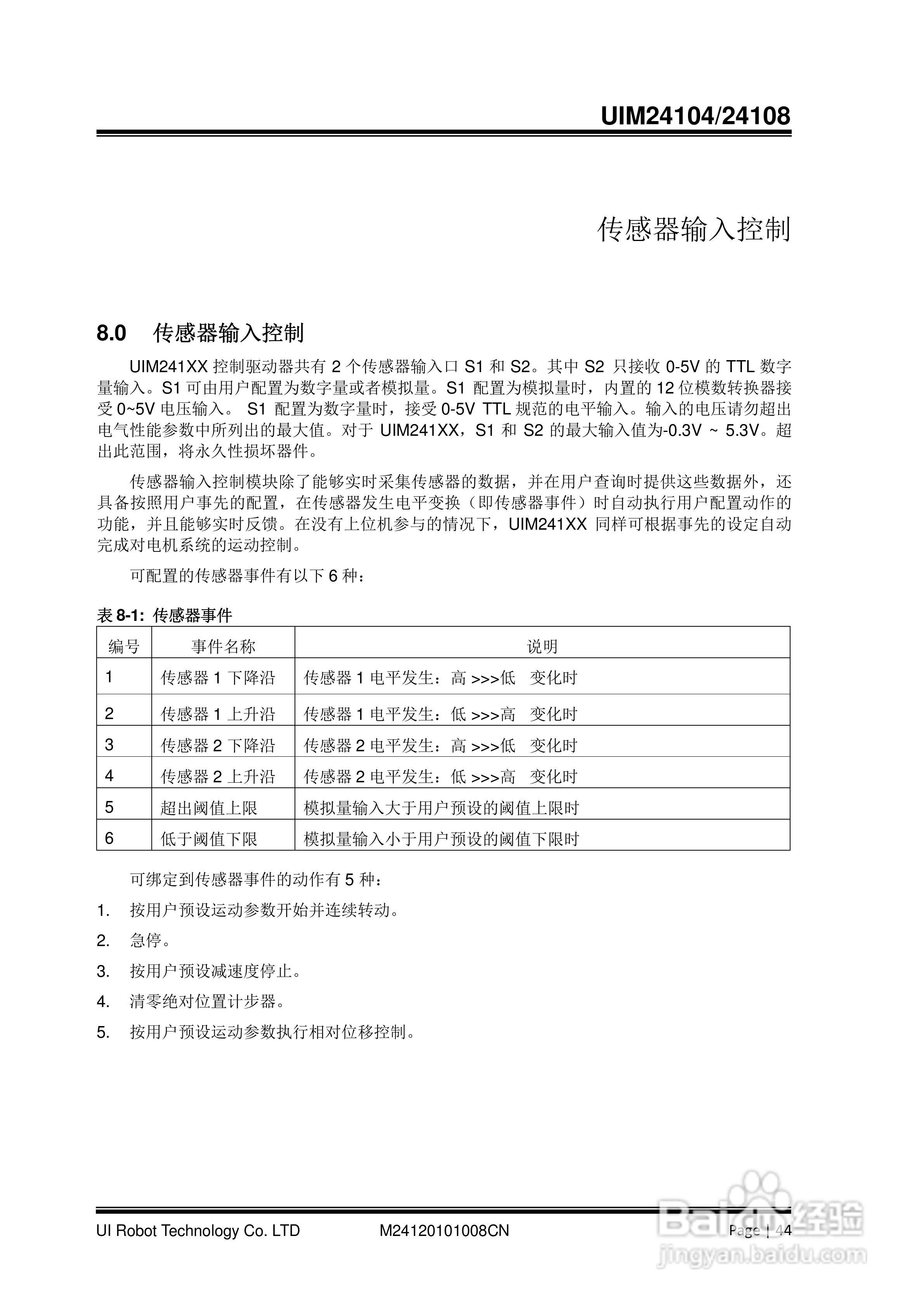 优爱宝UIM24104/24108型串口系列微型智能步进电机驱动:[5]