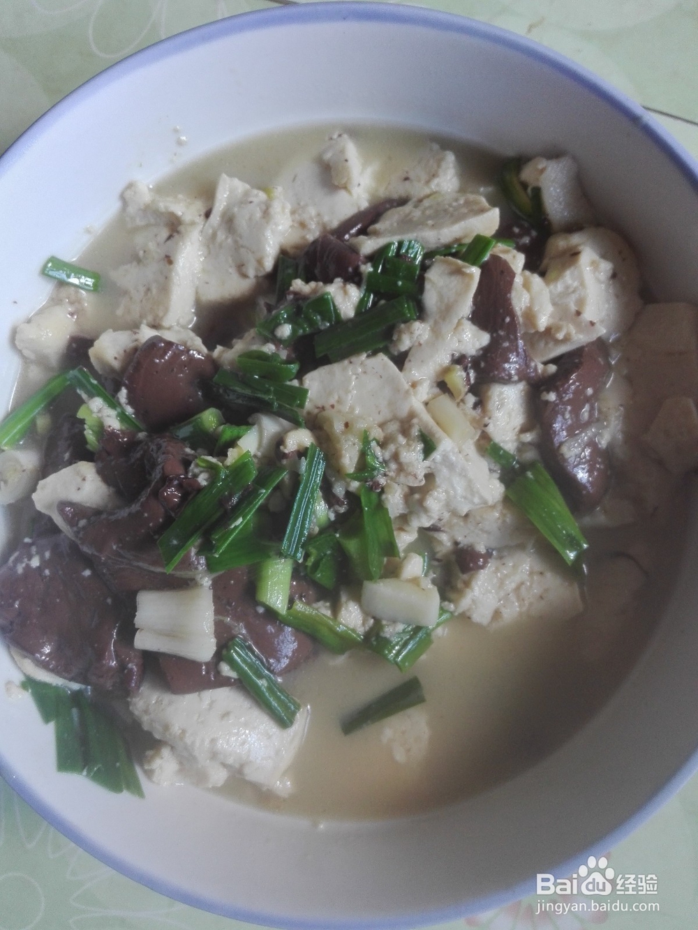 猪血加豆腐的做法