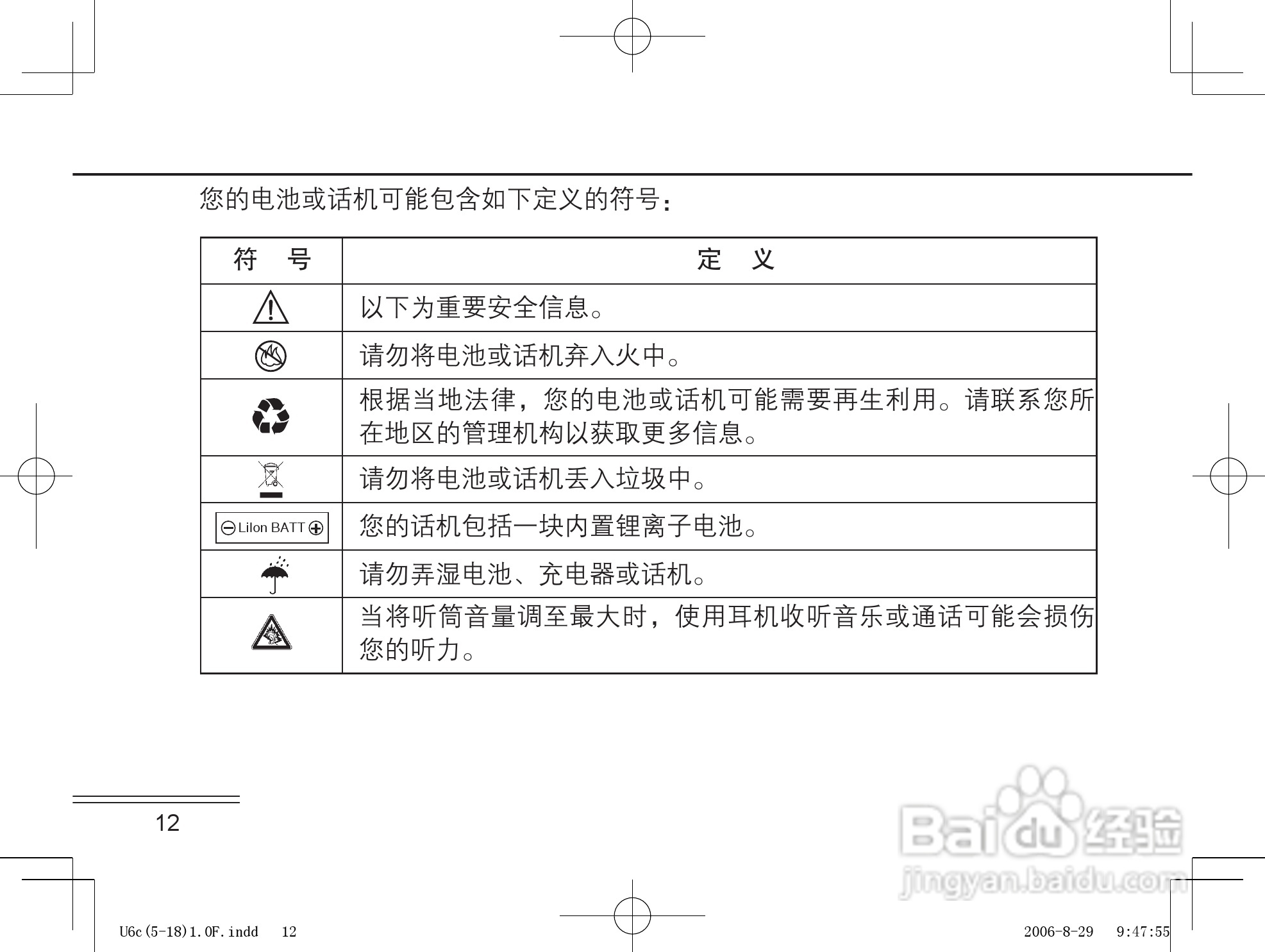 摩托罗拉U6c手机使用说明书:[2]