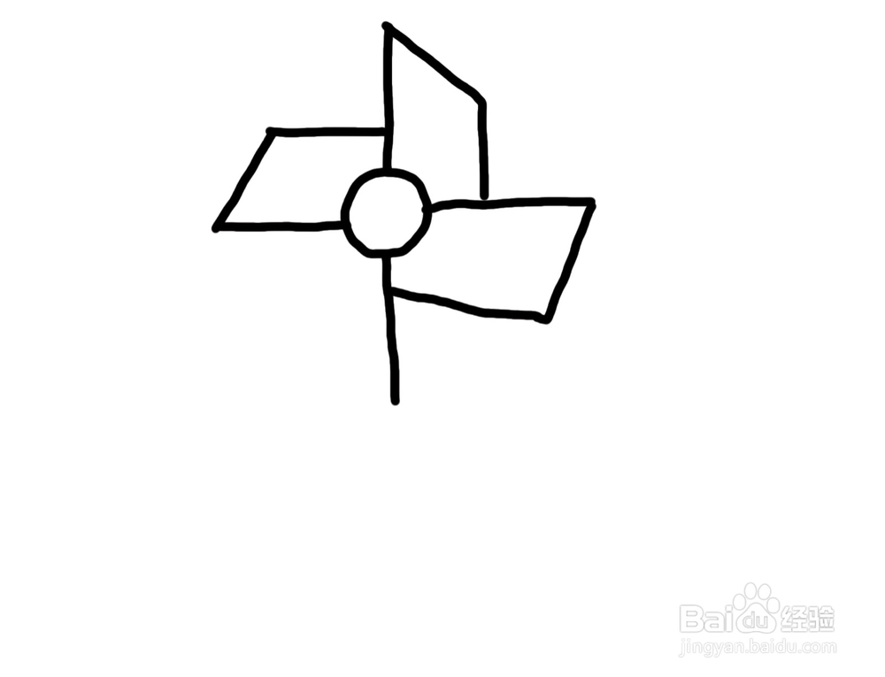 怎么画儿童简笔画大风车