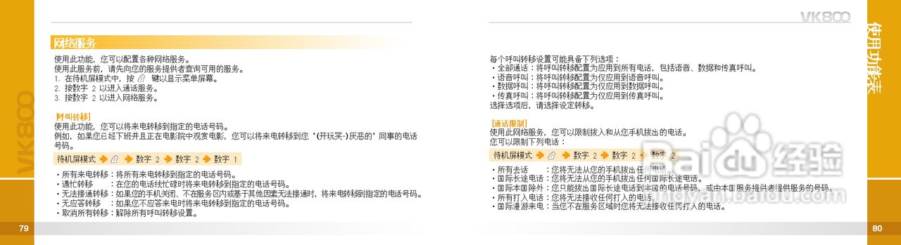 唯开VK800手机使用说明书:[4]