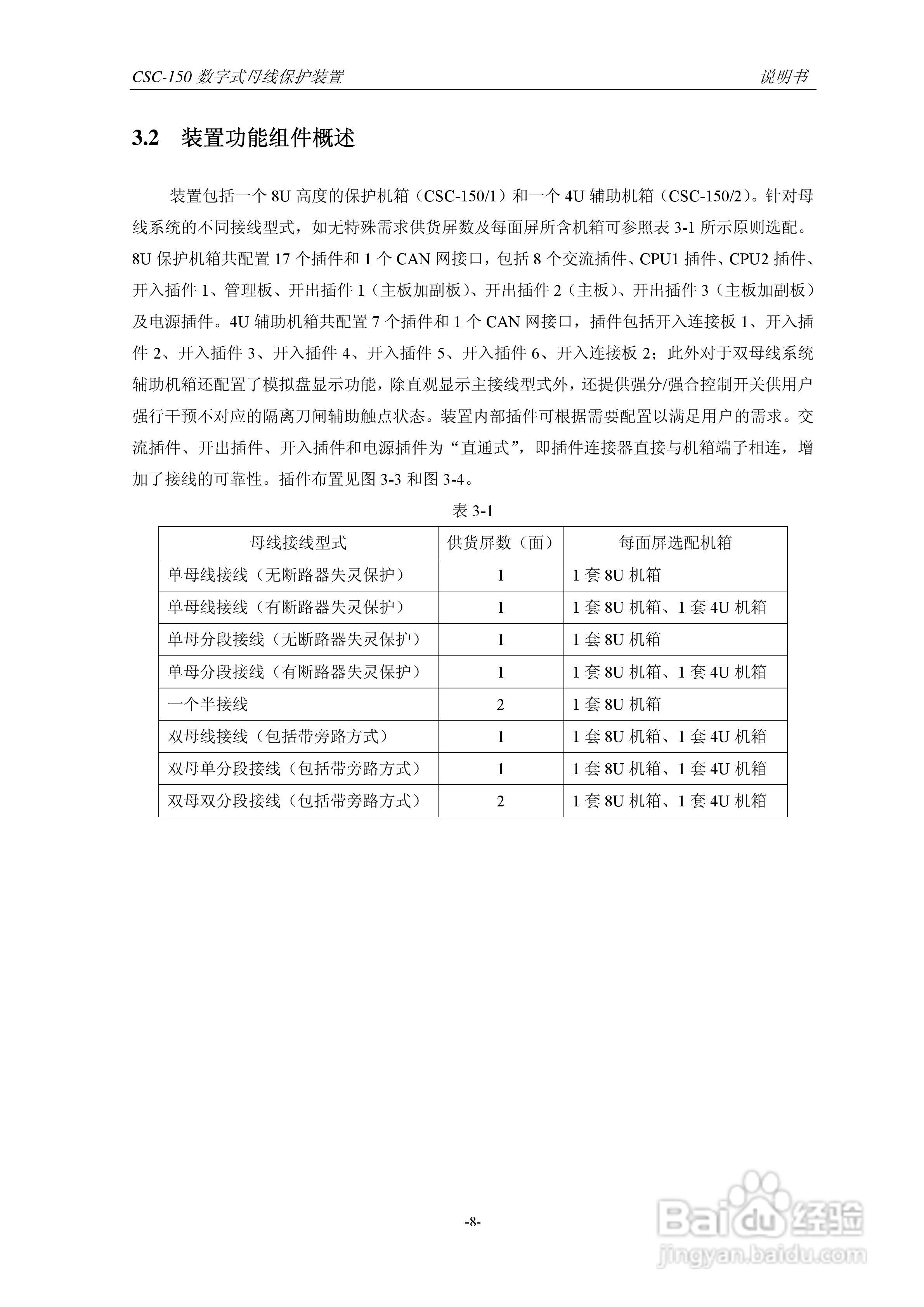四方CSC-150数字式母线保护装置说明书:[2]