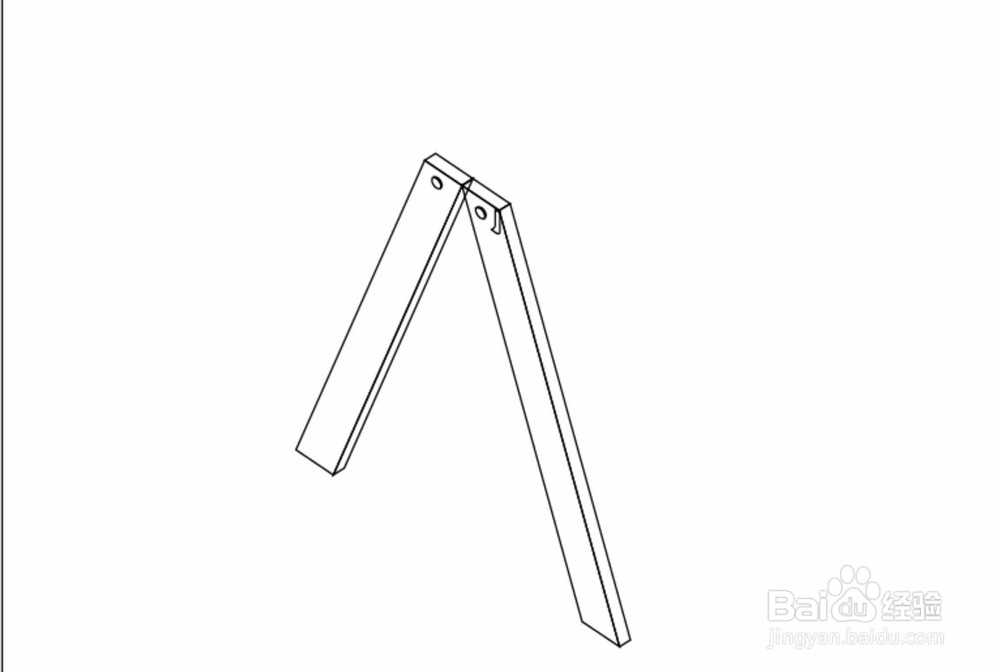 木头人字梯图片设计