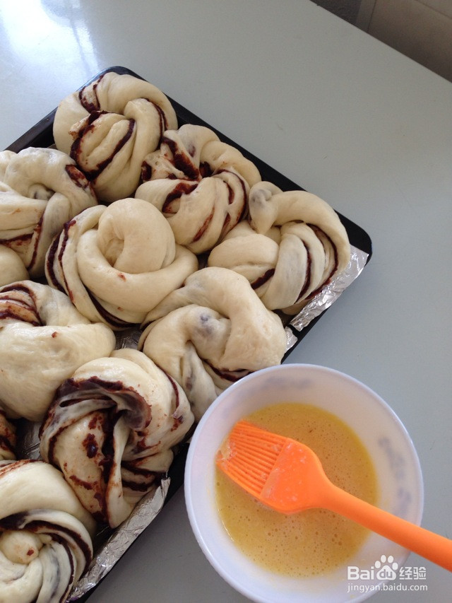 花型豆沙面包的做法