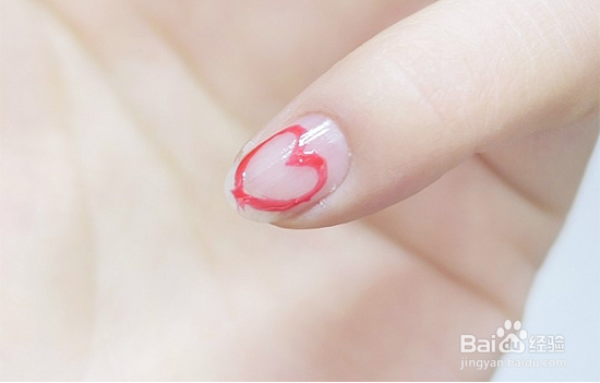 爱心美甲教程图解